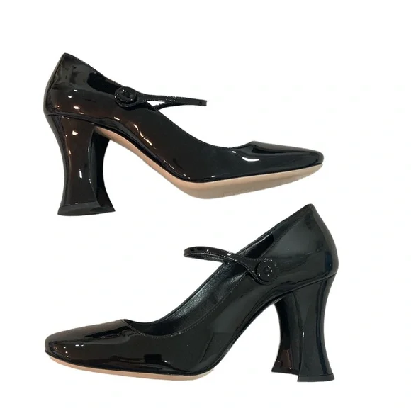 【☆】MIU MIU leather shoes heels 38 1/2 Miu Miu | Shoes | New Miu Miu Patent Leather Heels Sz 38